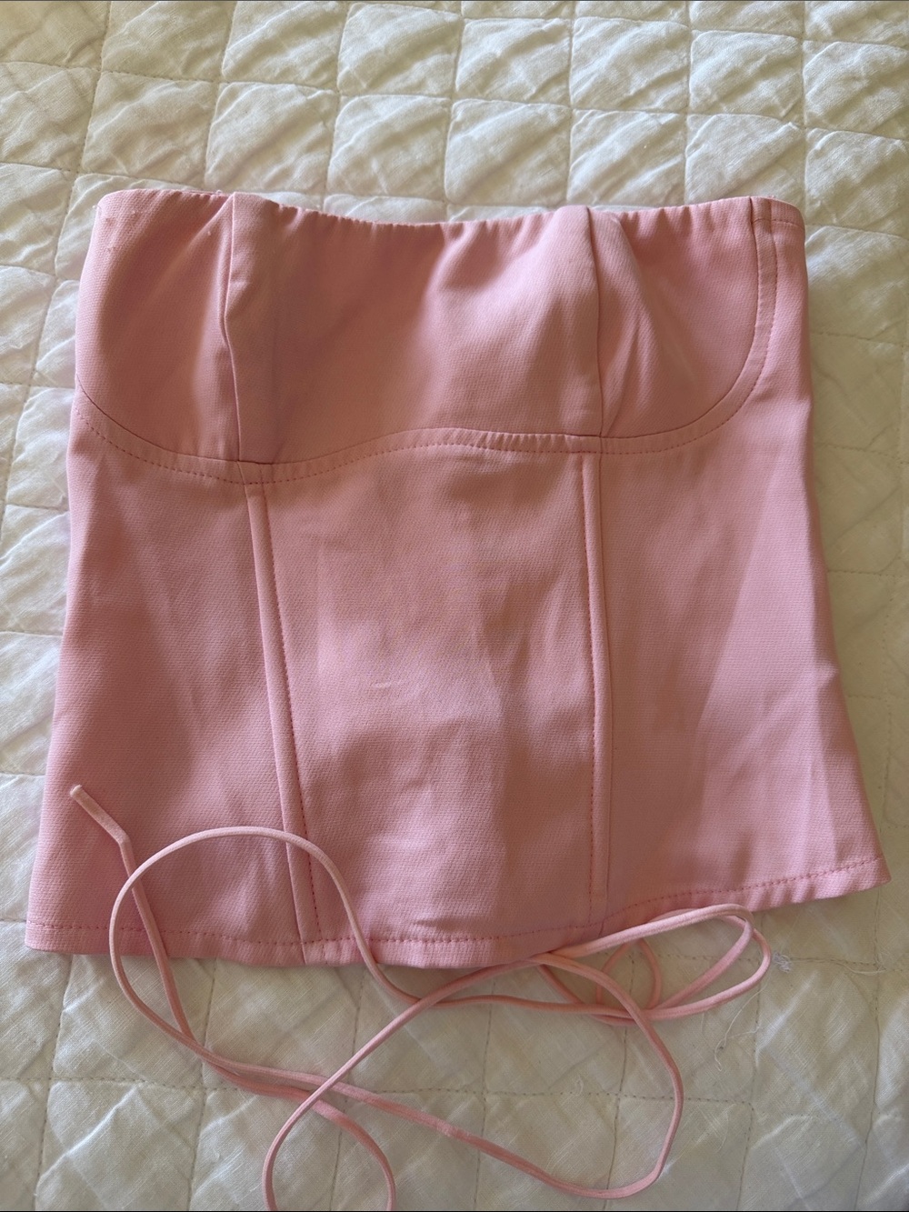Edikted New Without Tag Strapless Corset Top in Light Pink XS